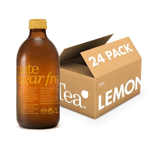 Charitea - Mate Ginger Sugarfree - Fairer Eistee mit besten Bio Zutaten - Leckeres Erfrischungsgetränk in Glas Flasche - Biologisch angebauter Tee (24 x 330ml)