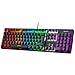 Produktbild OMOTON Mechnische Gaming Tastatur, RGB USB MechanischeTastatur für PS4,PS5,Xbox,kompatibel mit Window,Blauen Schalter,Schwarz