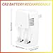 CR2 Battery Rechargeable 3vBattery, Long Life, CR2 3V Battery Smart Low Self-Discharge Lithiu.m Chip CR2 3.0V Charger Set (2pcs Battery+Charger Set)