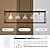 Sicddde 5-Light Dining Room Light Fixture, Farmhouse Kitchen Island Lighting, Modern Black and Gold Rectangle Chandedlier Over Table with Clear Glass Shade, L35.4 Inch