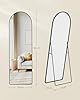 SONGMICS Specchio a Figura Intera, 160 x 50 cm, Specchio da Terra ad Arco con Supporto, Cornice in Lega di Alluminio, Vetro Temperato, Camera da Letto Soggiorno, Nero Inchiostro LFM051BD01 #4