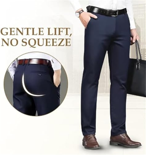 Silamone Timeless Stretch Pants, Timelessflex - Men's High Stretch Straight Fit Pants, Silamone Straight Fit Trousers3