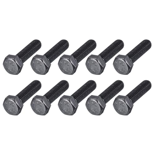 Image of METALLIXITY Hex Bolts (M8-1.25x30mm) 15Pcs, 8.8 Grade Carbon Steel Fully Threaded Black Oxide, Coarse Thread UNC Hex Head Screw Bolt - for Furniture Repair