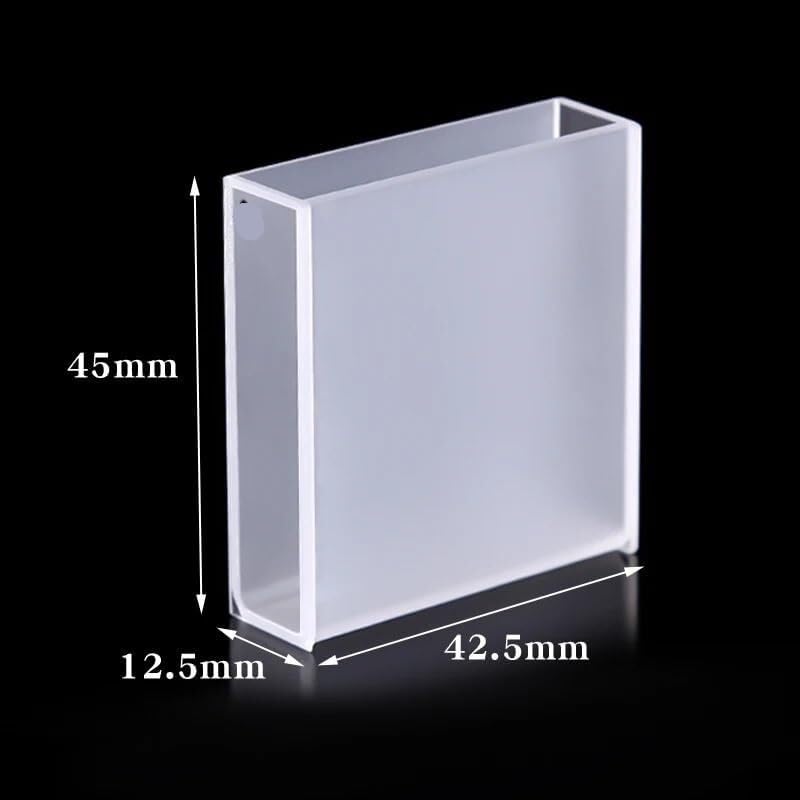 Cubeta de cuarzo estándar con tapa, volumen de 14 ml, recorrido de 40 mm(Frit sintering)
