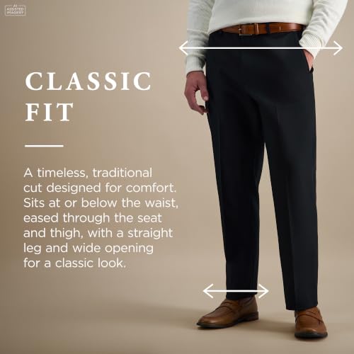 Image of Haggar Men's Classic Fit Premium No Iron Khaki Pant