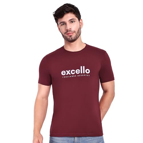 Image of EXCELLO Men's 100% Pure Cotton T-Shirt || Super Soft, Breathable, Premium Material.