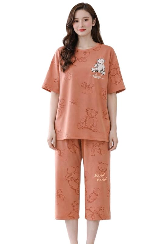 Minimal Relaxed Night Suit Set for Women Soft Loose Fit Pajama Lounge Sleep Outfit-picture-24