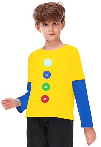 Image of Remimi Unisex Kids Christmas Long Sleeve Shirt Xmas Print Stripe Shirts 2-12 Years