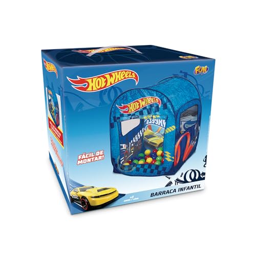 Hot Wheels - Barraca Infantil com 50 Bolinhas, Fun Divirta-se, Azul