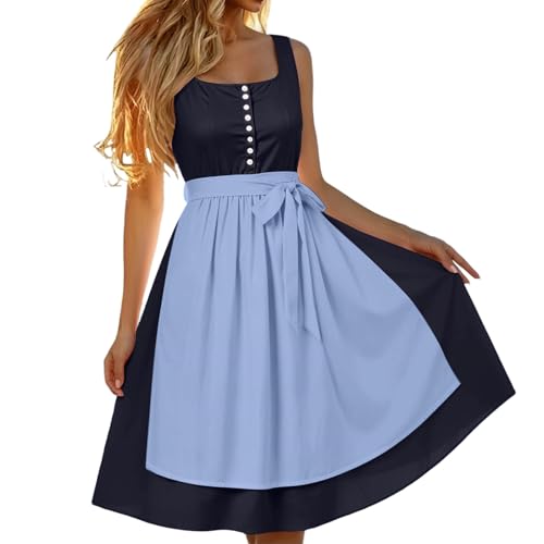 Ropa tradicional tirolesa de diseño sencillo y acabado premium con delantal para mujer