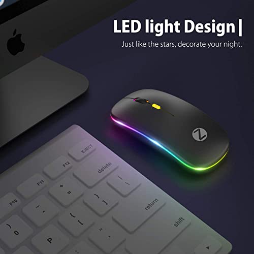 Image of Zoook Blade Wireless Mouse -Rechargeable 7 Colour mice /RGB Breathing Lights / 3 DPI Levels /Auto Shut Down /Silent Click Technology / 600 Mah Battery /Light Weight /Plug and Play (Black)