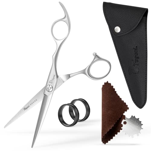Fagaci Professional Hair Scissors 6" Extremely Sharp Blades, Fine Cutting Blades, Hair Cutting Scissors Professional, Hair Shears, Barber Scissors Set for Men and Women, Haircut Scissors Hair Kit by Fagaci - Used condition - CA$59.84
