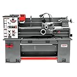 JET Tools - GH-1440B Geared Head Bench Lathe with Stand & Foot Brake with Newall NMS300 DRO & Taper Attachment (323448)