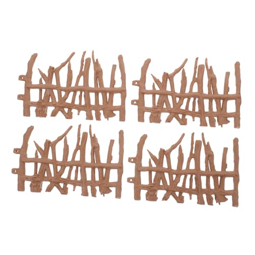 DOITOOL 4piezas Mini Valla De Jardín Figuras De Animales Decoración De Valla Simulada para Hogar De Muñecas De Aprendizaje