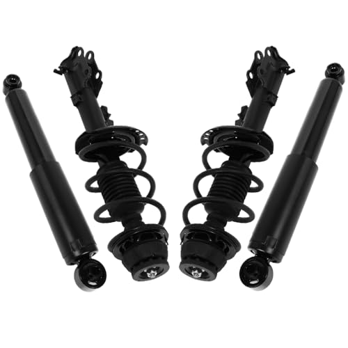Abrillvt Struts - 2Pcs Front Complete Struts Spring Assembly + 2Pcs Rear Shock Absorbers Fits 2012-2017 for Kia Rio Full Set Front Rear Complete Struts with 172707 172706 5672 - Set of 4