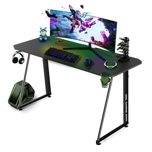 Mc Haus - Gameplay Carbon Black - Mesa Gaming Ergonómica para Ordenador, Escritorio Gamer con Estructura de Acero, Diseño Resistente y Espacioso, Color Negro, Ideal para Gamers