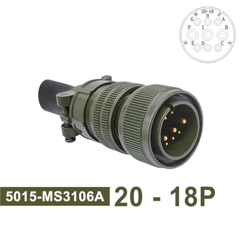 Conector circular MS3106 MIL-STD 5015 en formato de enchufe plug 2