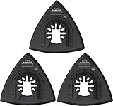 Triangle Sanding Pads for Oscillating Multitool with Universal Quick-Release - 3 Pack of 3-1/8 Inch Sander Pads for Hook & Loop Sandpaper- Caliastro