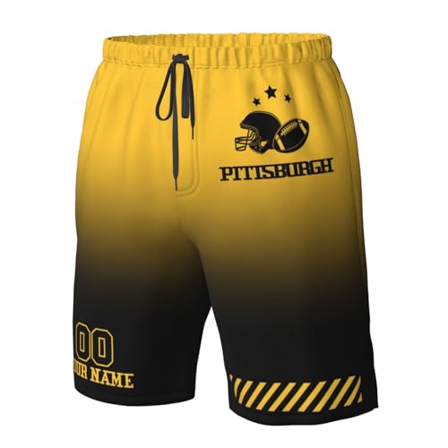 Custom Men's Quick Dry Beach Shorts Personalized Name Number Swim Trunks Beachwear Fans Gift for Men2