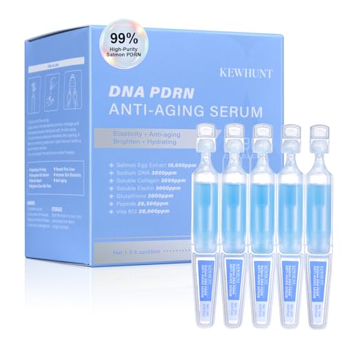 Salmon DNA PDRN Anti-Aging Facial Serum, 10,000ppm Salmon Egg DNA Ampoule, 3000ppm Collagen, Peptide, Glutathione, Niacinamide -Wrinkles, Firming, Radiance Korean Skincare, Stocking Stuffers 30e