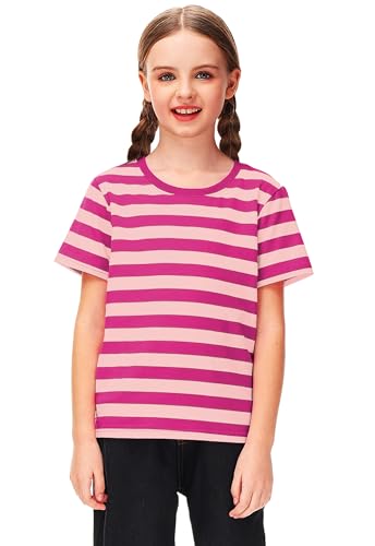 Image of Deerose Kids Striped Shirts Short Sleeve Boy Girls July 4th Patriotic Tee Top 3-14 Years