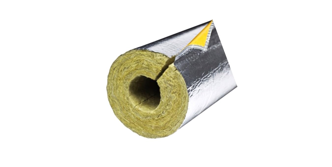 Original Rohrisolierung Rockwool 800 alukaschiert Rohrschale Steinwolle 22x20 - 36m / 1 Karton