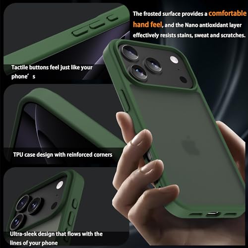 Image of iPhone 18 pro max /17 pro max Case,Translucent Matte(Green)