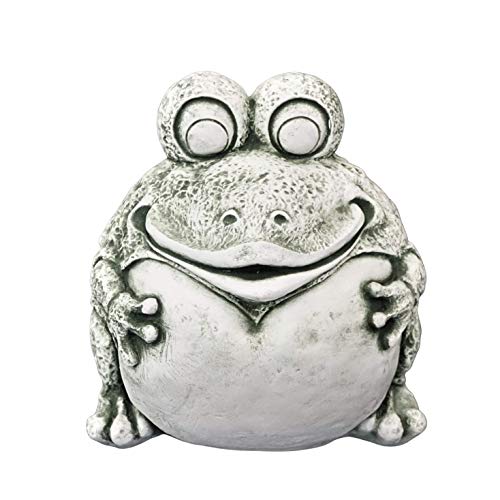 gartendekoparadies.de Lustiger Frosch, Steinfigur, H. 25 cm, 12 kg, Grau, frostsicher aus Steinguss für Außenbereich gartendekoparadies.de Lustiger Frosch, Steinfigur, H. 25 cm, 12 kg, Grau, frostsicher aus Steinguss für Außenbereich