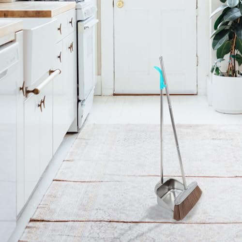 ULTECHNOVO Besen und Kehrblech Set mit Langem Edelstahlgriff Ergonomisch Leichter Kehrbesen mit Weichen Borsten und Robustem Kehrblech Langlebig für Indoor und Büro Reinigung – Bild 7