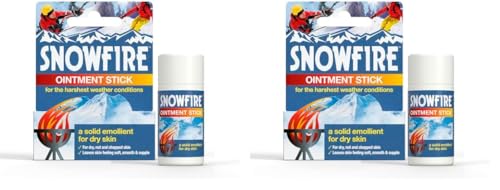Stick de Ungüento Snowfire, Natural, Vegano, Libre de Crueldad, Para Piel Seca, Ungüento Emoliente, 18g (Paquete de 2)