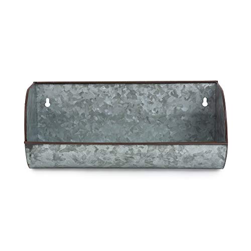 DII-Galvanized-Metal-Decor-Rustic-Farmhouse-Mounted-Wall-Shelves-Silver-16x7x35-2-Piece DII Galvanized Metal Decor Rustic Farmhouse Mounted Wall Shelves Silver 16x7x35 2 Piece