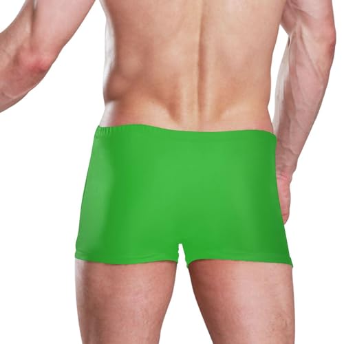 Lime Green Mens Swim Trunk Swimwear Bathing Suit Swim Brief Square Leg Board Short S Lime Green 5