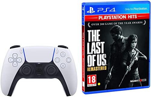 Image of Sony Dualsense Wireless Controller | Playstation 5 (White)&The Last Of US Hit (PS4)