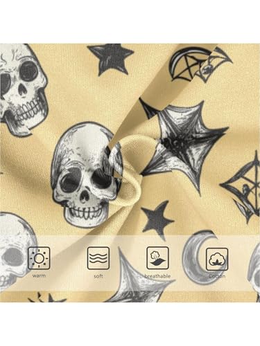 ZZKKO Stars Moon and Cartoon Skull Girls Underwear Toddler Panties for Girls Comfort Brief Size 2-8T3