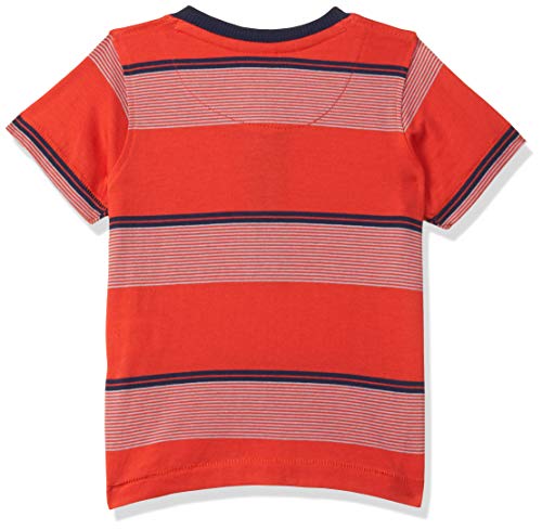 Image of Max Boy's Striped Henley Neck Regular Fit T-Shirt