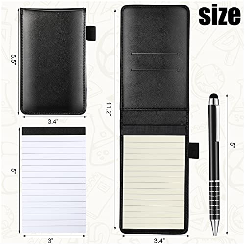 Mini porte-bloc-notes de poche rechargeable petit carnet de notes noir - 2