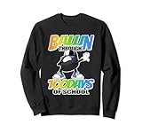 ballin' through 100 days of school - dabbing ice hockey puck felpa