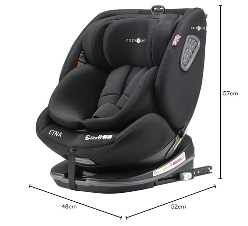 Cozy N Safe Etna 360 Spin i-Size 40-150cm Baby, Toddler, Child Car Seat, (0-36kg, 0 to 12 Years Old) Extended Rear Facing, Isofix - Image 6