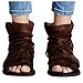 Wyxhkj Sandalias Planas Para Mujer Con Cremallera Pisos Correas Cruzadas Zapatos Casuales...
