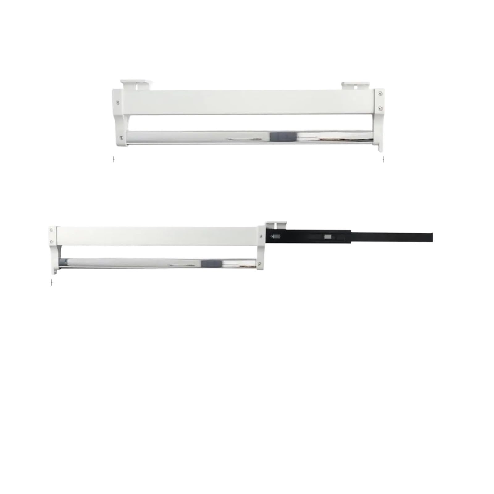 Pull Out Clothes Rail Pull-Out Closet Valet Rod Adjustable Wardrobe Clothing Rail Top Mount Hanger Rack Bar Ball Bearing Slide Heavy Duty(Stainless Steel 40CM)