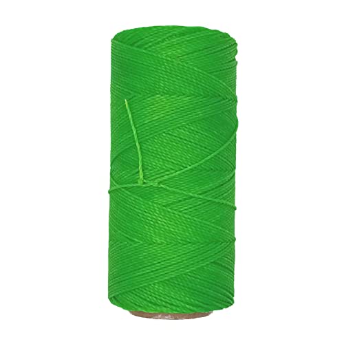 Linhasita Waxed Thread 100 g / 170 m Polyester 1 mm Thick Macrame, 30 Colours Shocking Green, Green Neon, 170 metros / 100 gr - Image 3