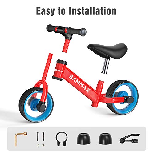 Bammax Baby Balance Bike, Kids Training Bike Toddler Riding Scooter Bicycle Riding Toys No-Pedal Baby Walker First Bike Inflation-Free Lightweight Sport Balance Bike for 2 to 5 Year Infant & Children