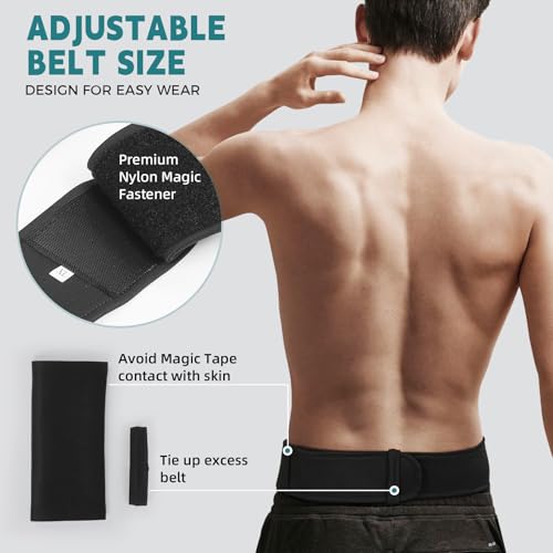 Fanwer Ostomy Belt Black Men & Women - Stealth Colostomy Belt for Ostomy Bag, Ostomy Wrap Abdomen, Ostomy Support Belt, Colostomy Bag Covers for Sport & Daily Life