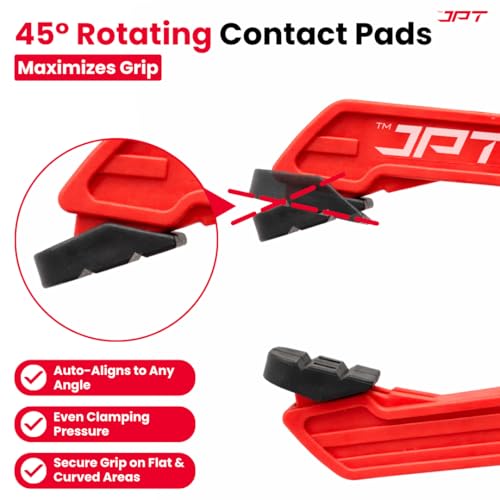 Image of JPT 2 Inch Ultra Heavy-Duty Spring Clamp 50mm Wide Jaw | Reinforced Body with Hardened Steel Spring | 45 Rotating Pads | Strong Grip Woodworking & Carpentry Clamp for Workshop & DIY| ๐๐๐๐ค ๐๐ ๐