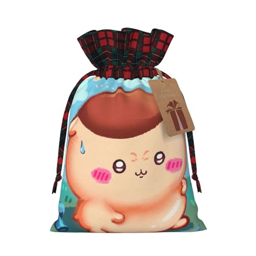 ギフトバッグ ちいかわ くりまんじゅう 巾着袋 ラッピング袋 引きひも袋 軽量 コンパクト 巾着バッグ 小物収納 携帯用 大容量 おしゃれ かわいい 人気 誕生日 記念日 プレゼント 21*30cm