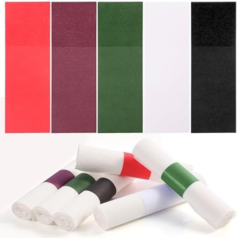 XINGYUNDEL Paper Napkin Bands 5 Colour and Kraft Cover