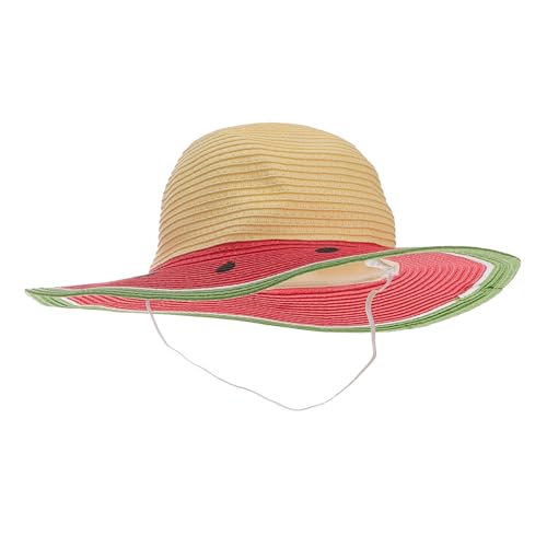 GALPADA Boys and Girls Wide Brim Straw Sun Hat for Outdoor Fun Lightweight Breathable Chin Strap for for Beach Playtime Multi