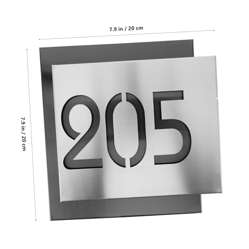 Plaque de numéro de maison moderne en acier inoxydable épuré - 2