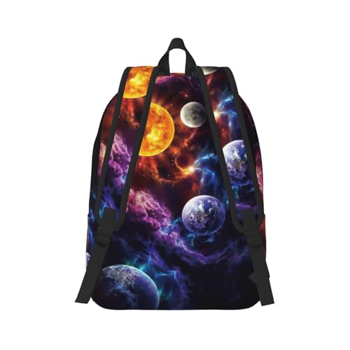 Sac à dos infirmière imprimé galaxie avec compartiment PC renforcé - 3
