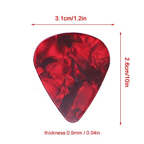 Fafeims Guitar Picks, 0.9mm Guitar Plectrum Celluloid Guitar Picks Random Color Plectrums Musical Instruments Accessory(20pcs) - Thumbnail 3